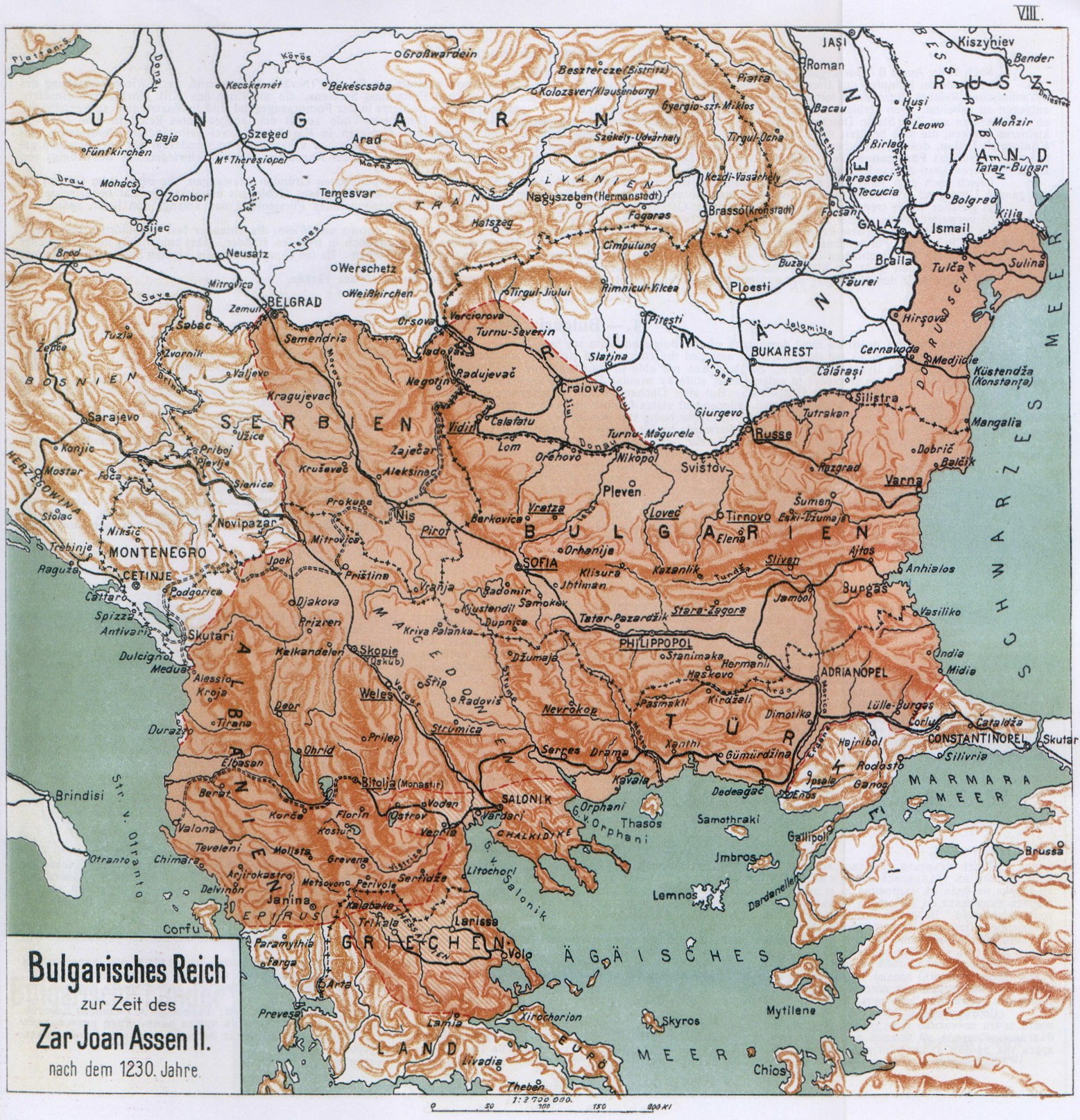 ( 13. — Bulgarien zur Zeit des Assen II. )